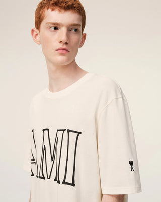 Ami Paris Teeshirt (Boxy) - Blanc Creme