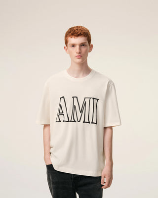 Ami Paris Teeshirt (Boxy) - Blanc Creme