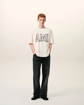 Ami Paris Teeshirt (Boxy) - Blanc Creme