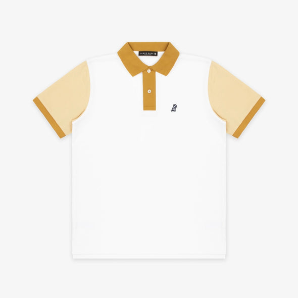 Men's Beige Sleeves and Neck Polo Shirt - Soy Bean A11