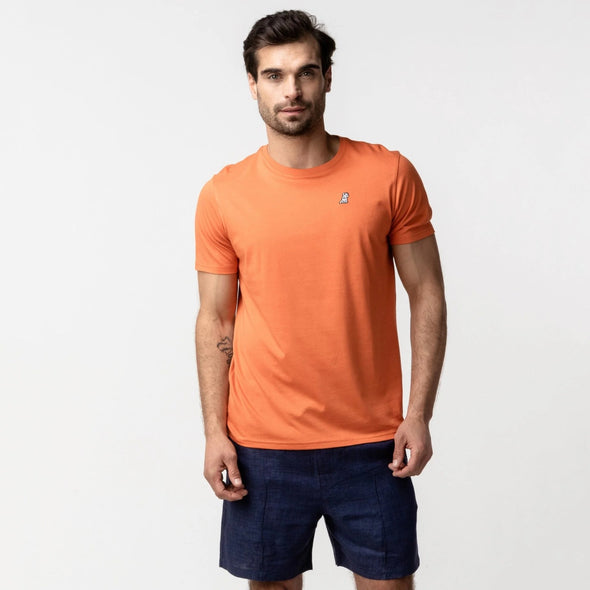 Mens Crew Neck Jersey T-shirt - Jaffa Orange A11