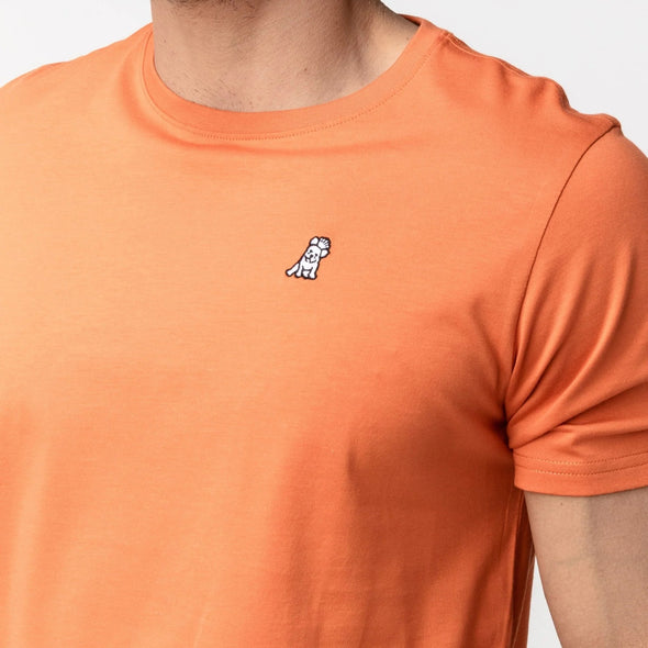Mens Crew Neck Jersey T-shirt - Jaffa Orange A11