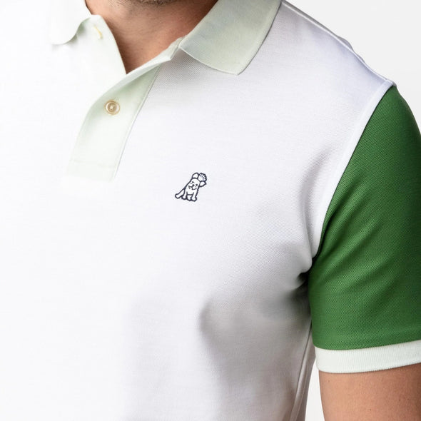 Men's Green Sleeves and Neck Polo Shirt - Phantom Green A50