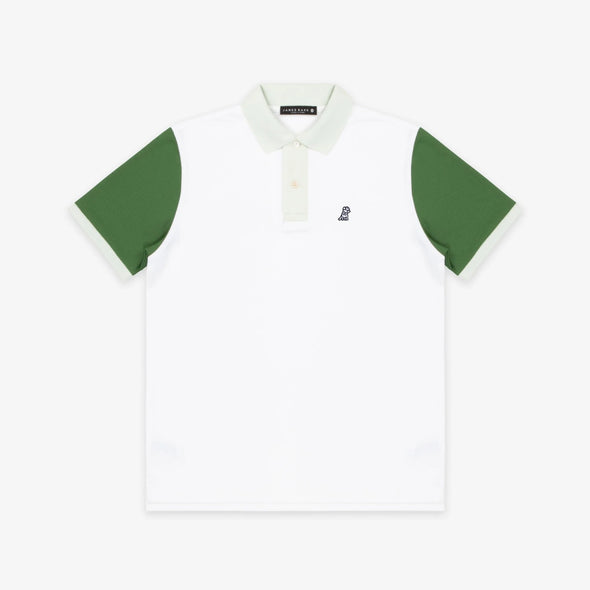 Men's Green Sleeves and Neck Polo Shirt - Phantom Green A50