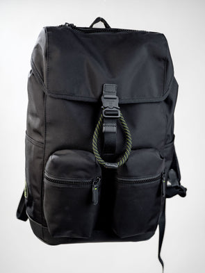 Flap Backpack- Black