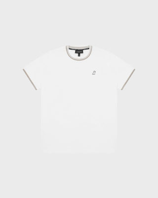 Men's Striped Jersey T-shirt - Brilliant White SV12