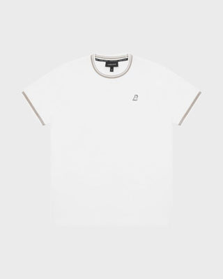 Men's Striped Jersey T-shirt - Brilliant White SV12