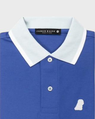 Men's Contrast Neck Polo Shirt - Dazzling Blue S11