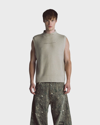 Basics Knitted Vest - Cream