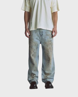 Echoes U Star Wide Jeans - Washed Blue