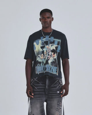 Holy State Divinity Boxy Fit Tshirt - Vintage Black