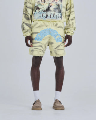 Holy State UNDRGLD Destroyed Shorts - Aged Yellow