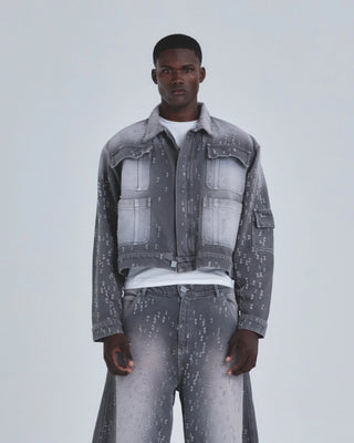 Holy State UNDRGLD Ripped Jacket - Washed Gray