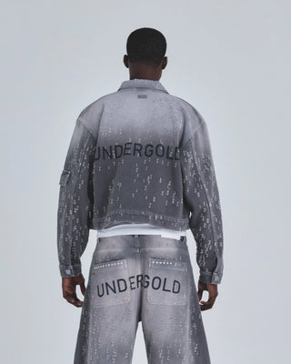 Holy State UNDRGLD Ripped Jacket - Washed Gray