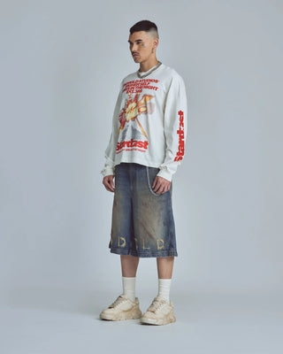 Stardust Rush Boxy Fit L/S T-Shirt - White