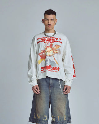Stardust Rush Boxy Fit L/S T-Shirt - White