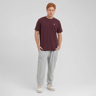 Men's Crew Neck Jersey T-Shirt Tawny Port A11