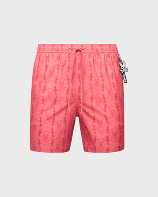 Toby All Over Print Swim Trunk Sunkissed Coral