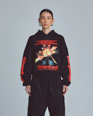 Stardust Rush Boxy Fit Hoodie - Black