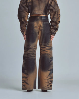 Stardust Stars Wide Jeans - Vintage Brown