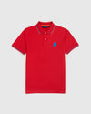 Men's Banks Pique Fashion Polo- Ruby Red
