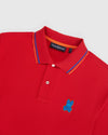 Men's Banks Pique Fashion Polo- Ruby Red