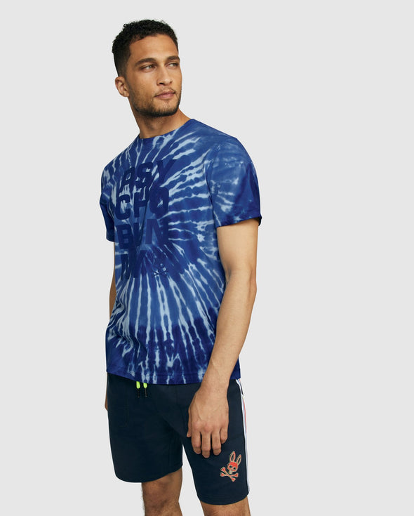 Men's Tie Dye Tee Cranwich- Deep Royal