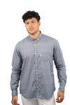Serge Blanco Chemise- Manches Longues Bleu