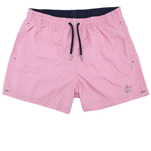 Pink Dot Print Trunks
